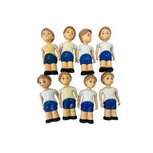 Little Tikes Family Figure Boy/Brother short Sleeve White Top blue Shorts VTG